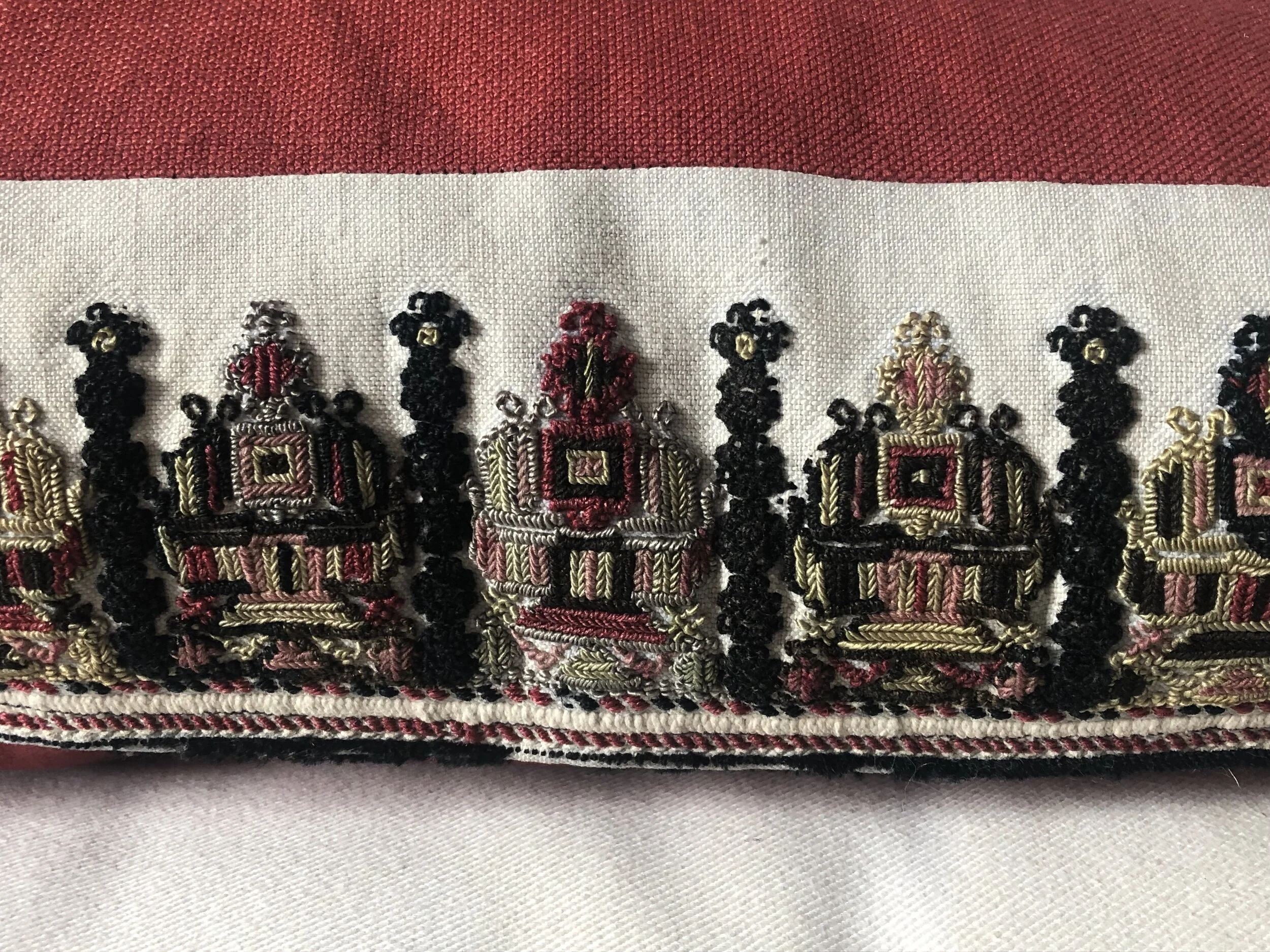 Hand-embroidered edging