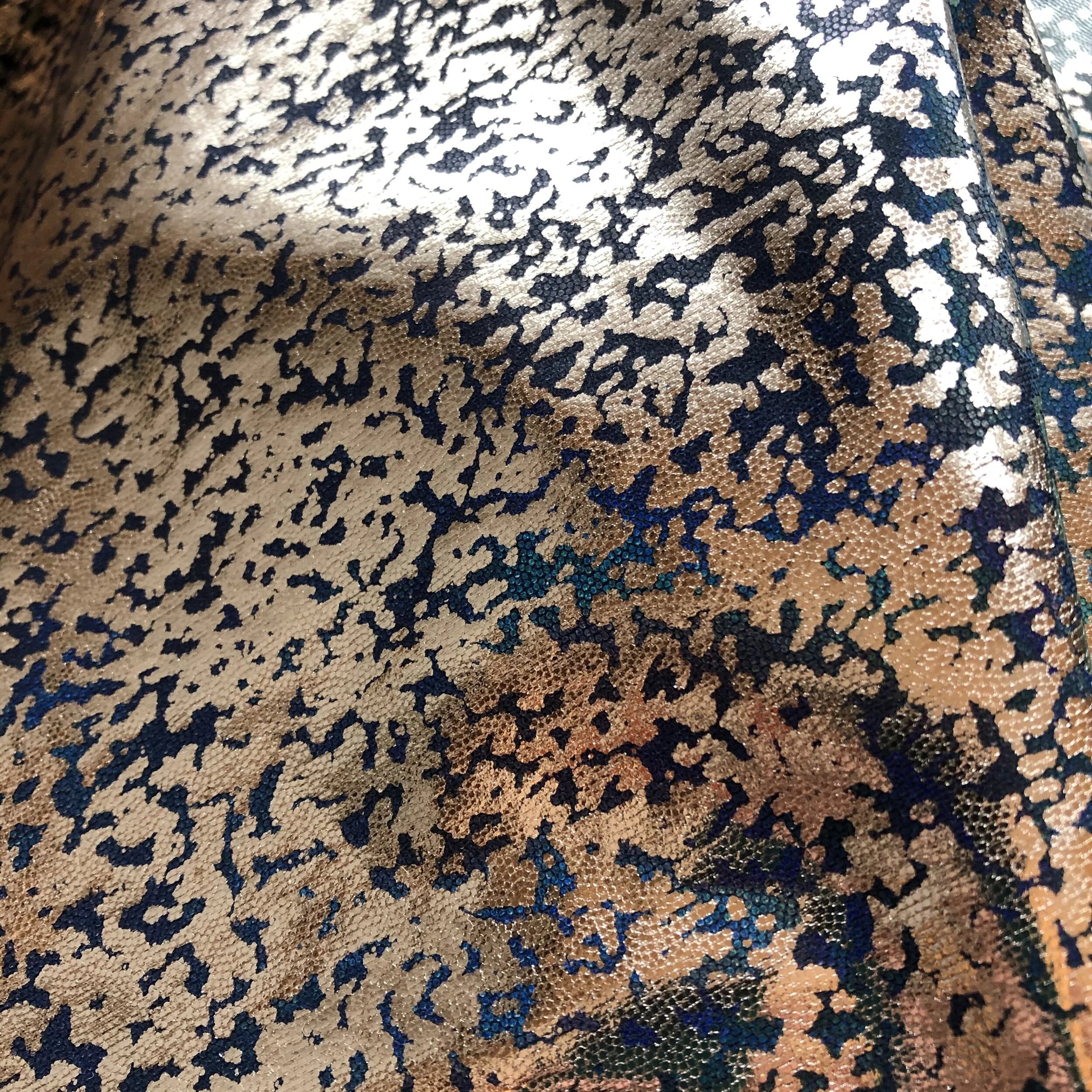 silver blue metallic speckle