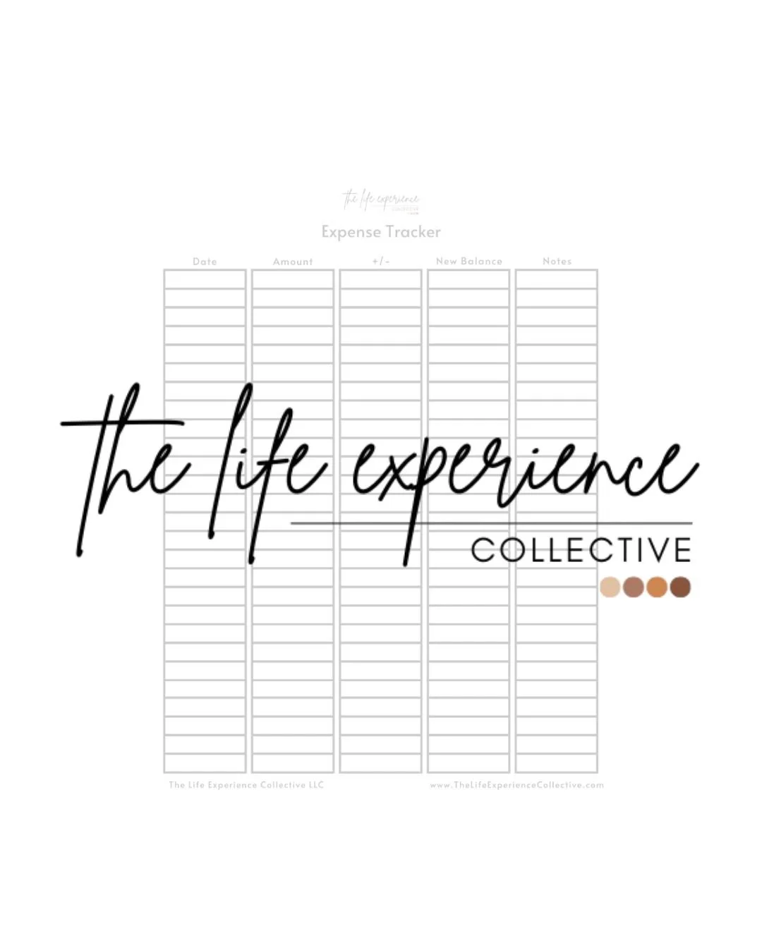 Expense Tracker Printable