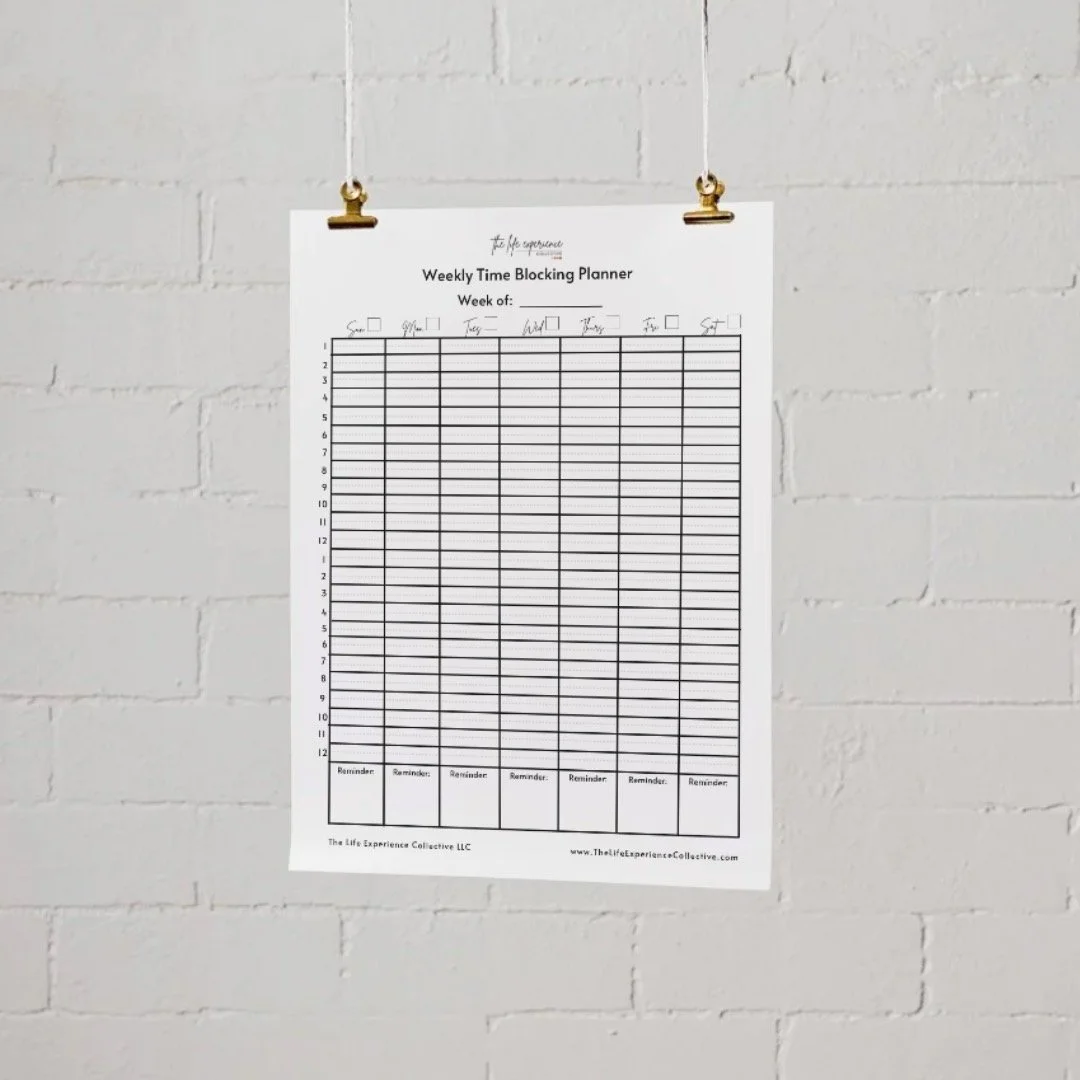 Take back your time with intention. Our Time Blocking Printable is designed to help you create structure, find focus, and make space for what truly matters. Whether you&rsquo;re juggling work, rest, or creativity, this simple tool can help you turn o
