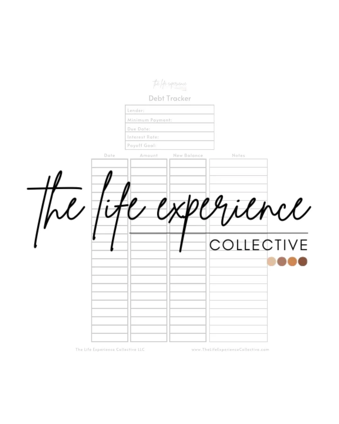 Debt Tracker Printable