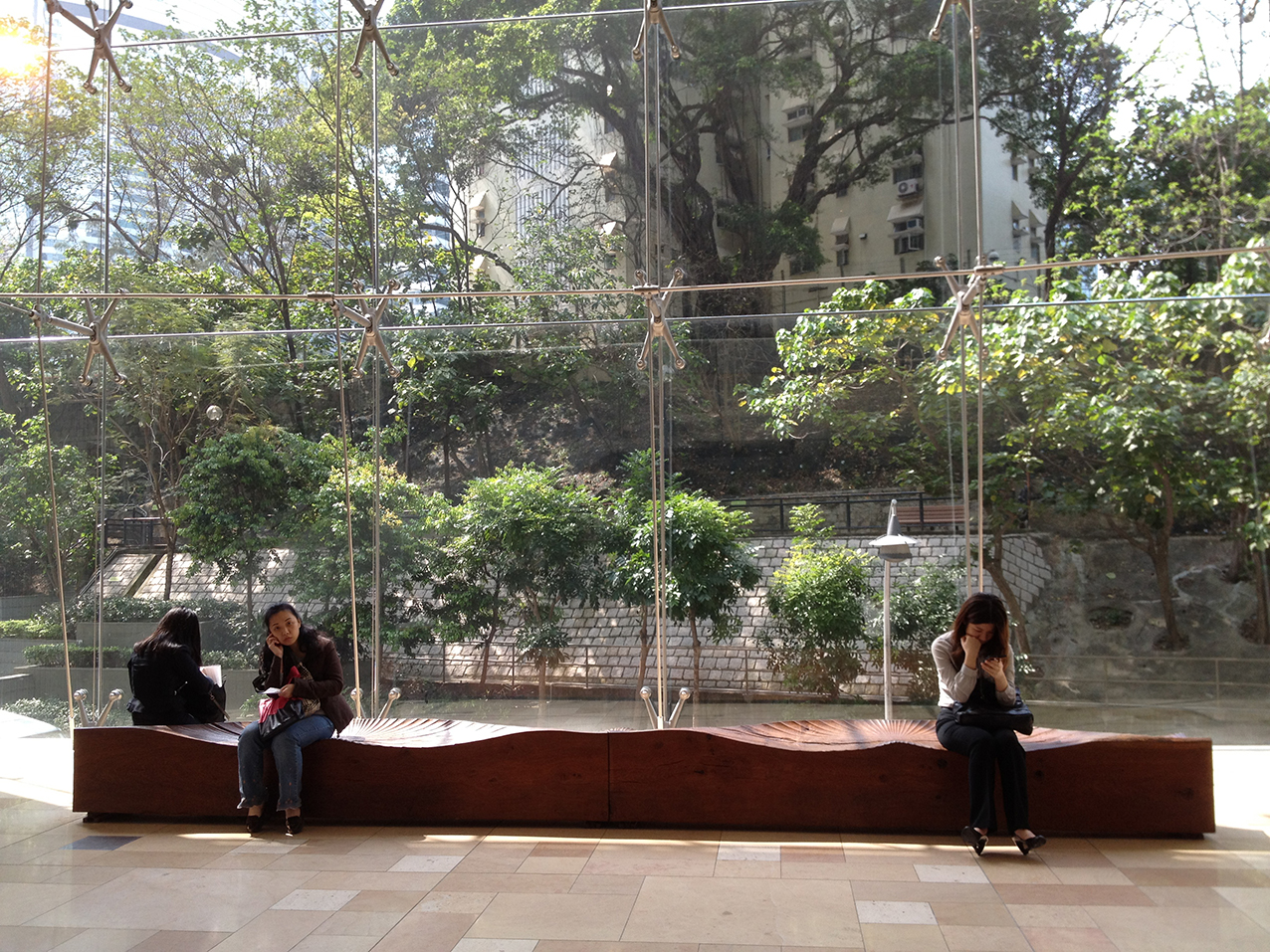 Kissing Bench (2006) . 3 Pacific Place, Hong Kong. Photo: Nicky Springthorpe