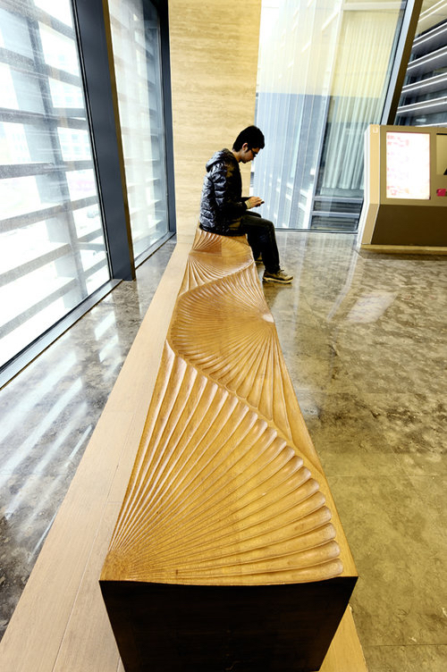 Sunrise Bench ( 2012) . Fabricated by Urban Art Projects (UAP) for Phoenix City, Beijing, China 