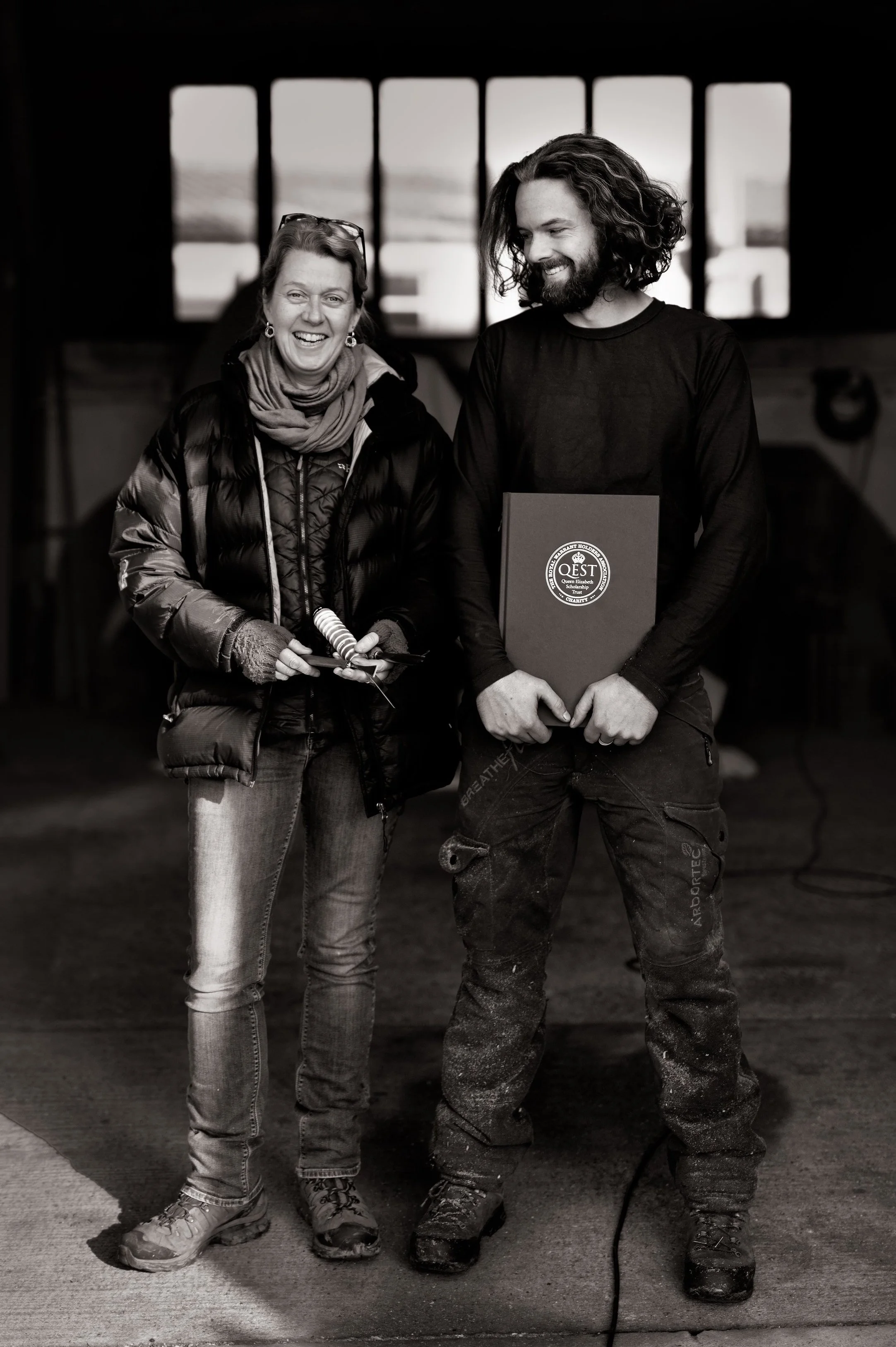 Alison Crowther craftswoman with Philip Walker craftsman QEST
