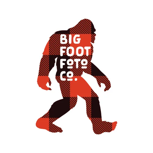 Big Foot Foto Co Photo Booth Logo Buffalo Plaid