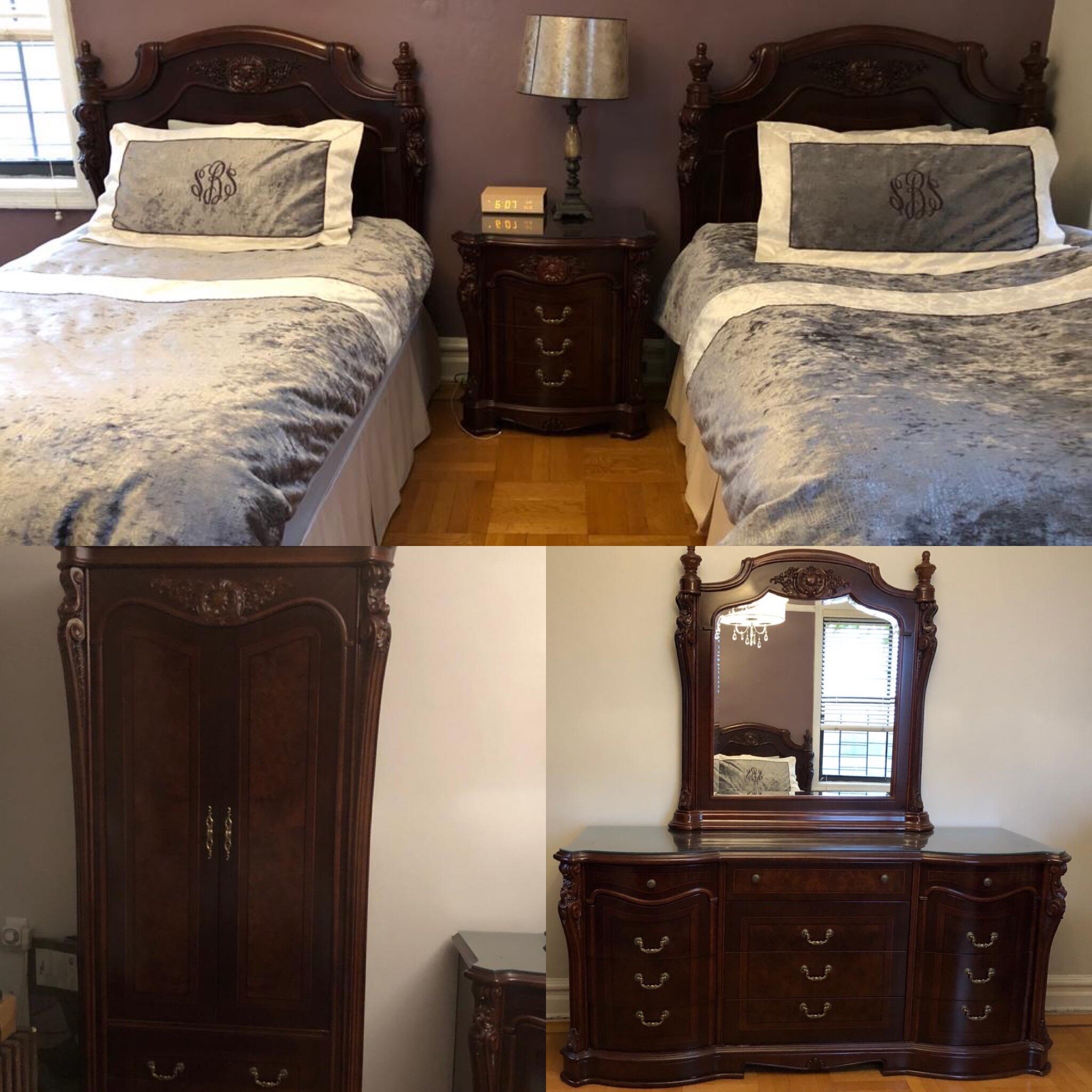 DW Furniture Dark Wood Master Bedroom Set