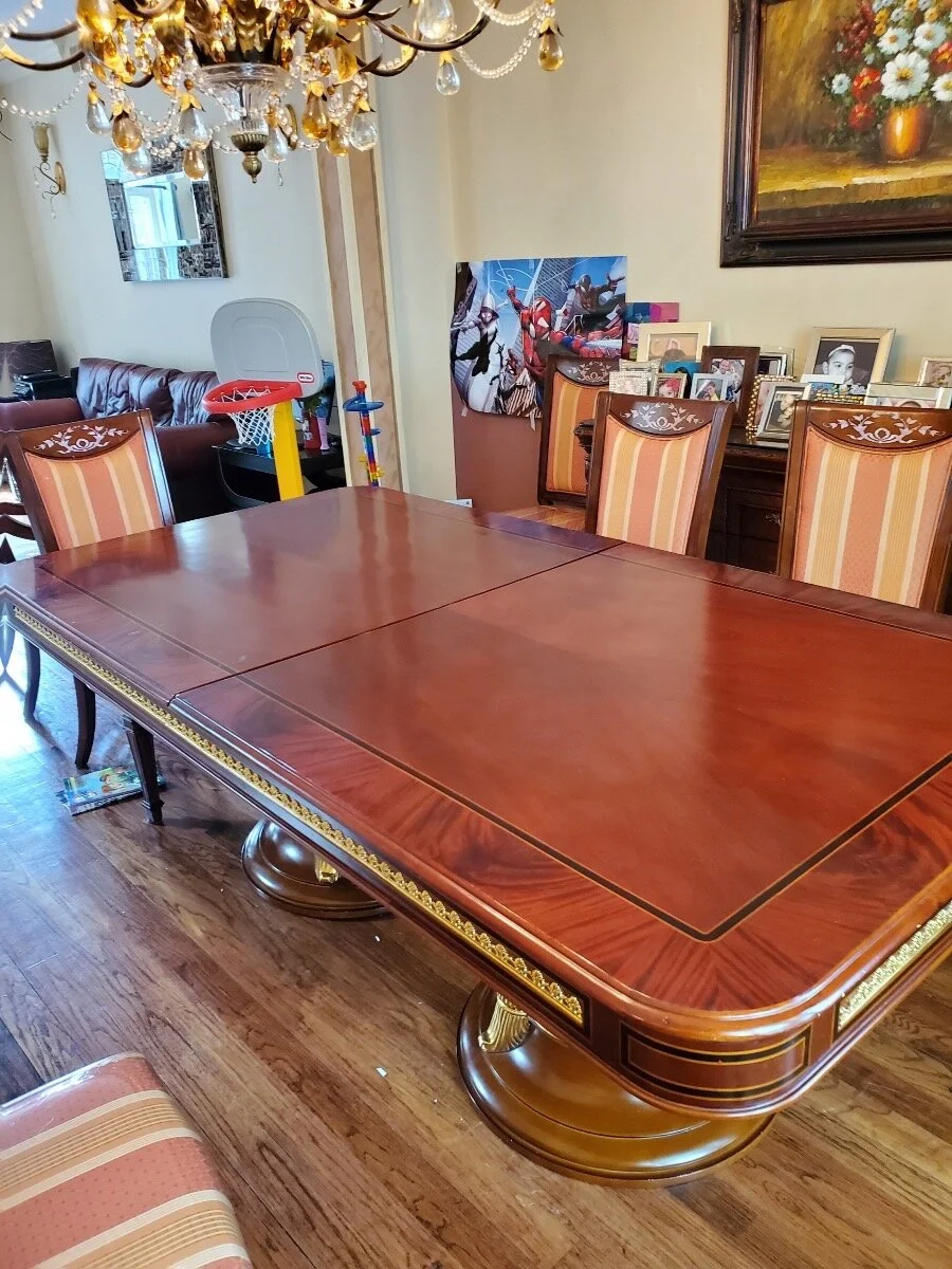 Stunning Dark Wood Dining Room Set