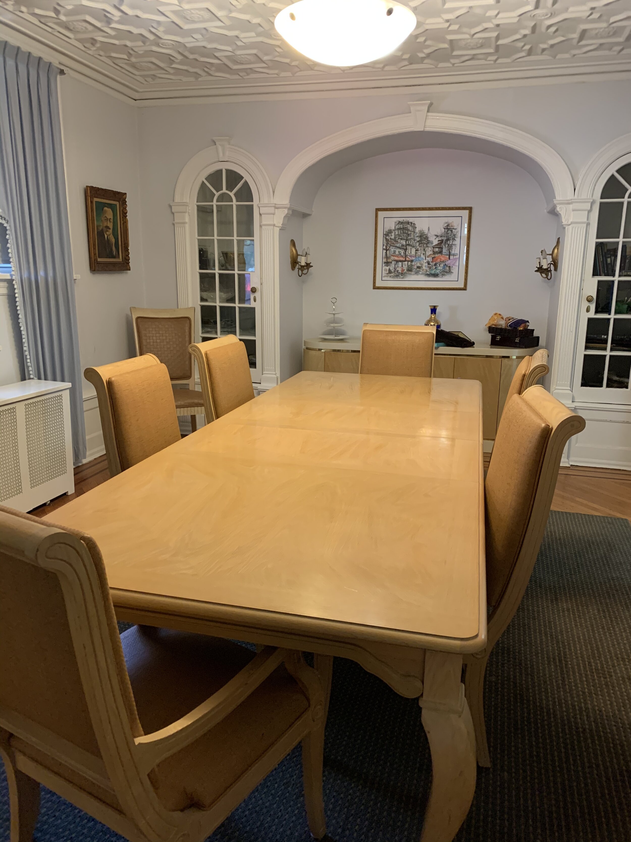 Stunning Solid Light Wood Dining Room Set