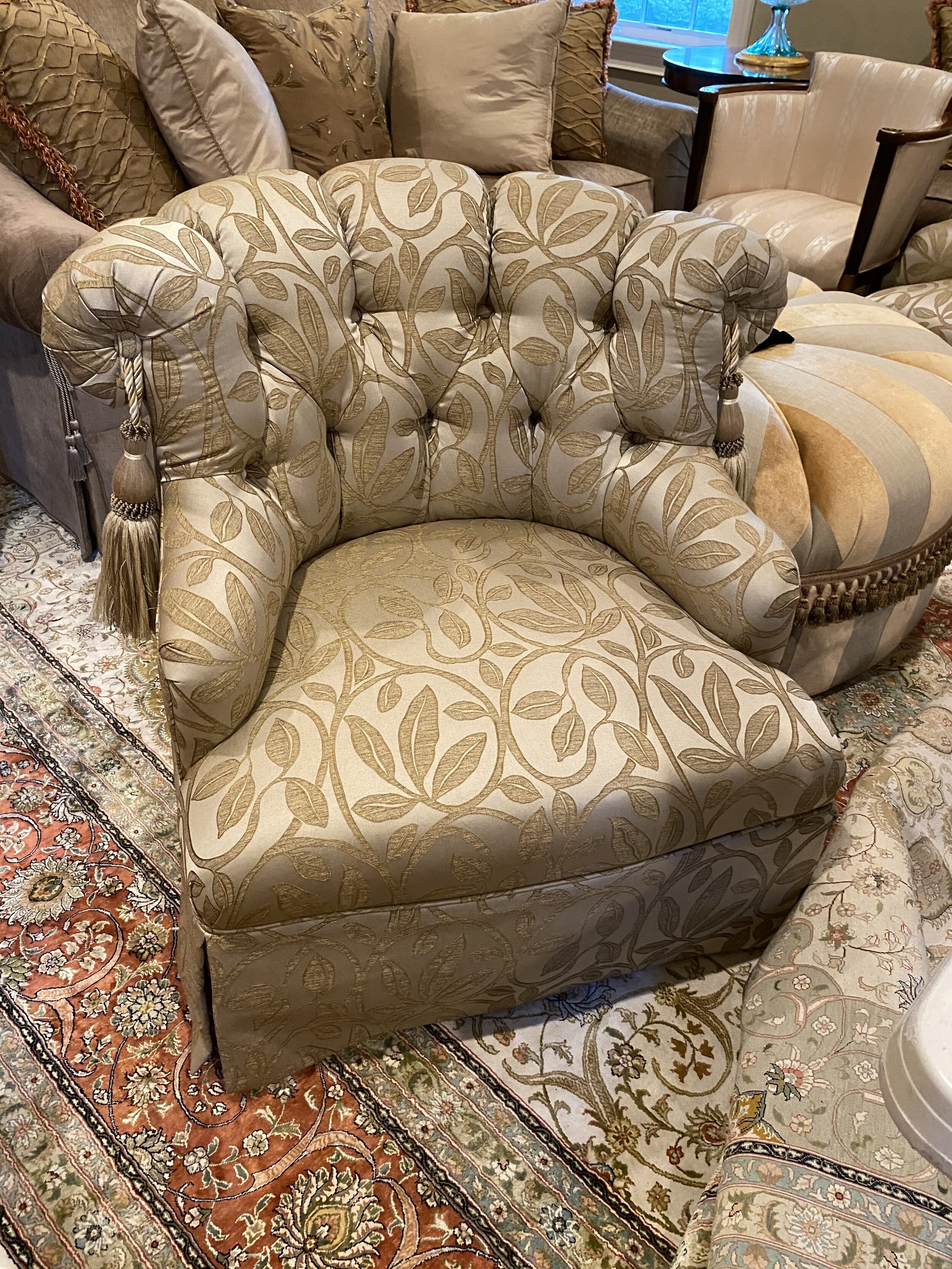 2 Luxurious Swivel Accent Armchairs