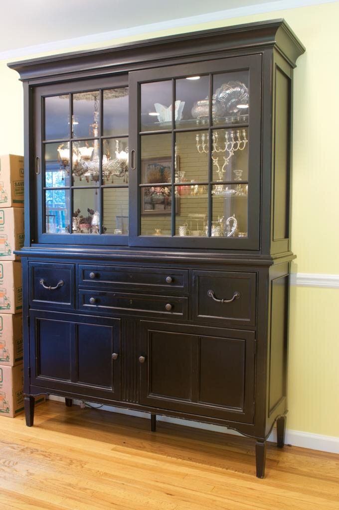 Solid Dark Wood Stanley Furniture Breakfront