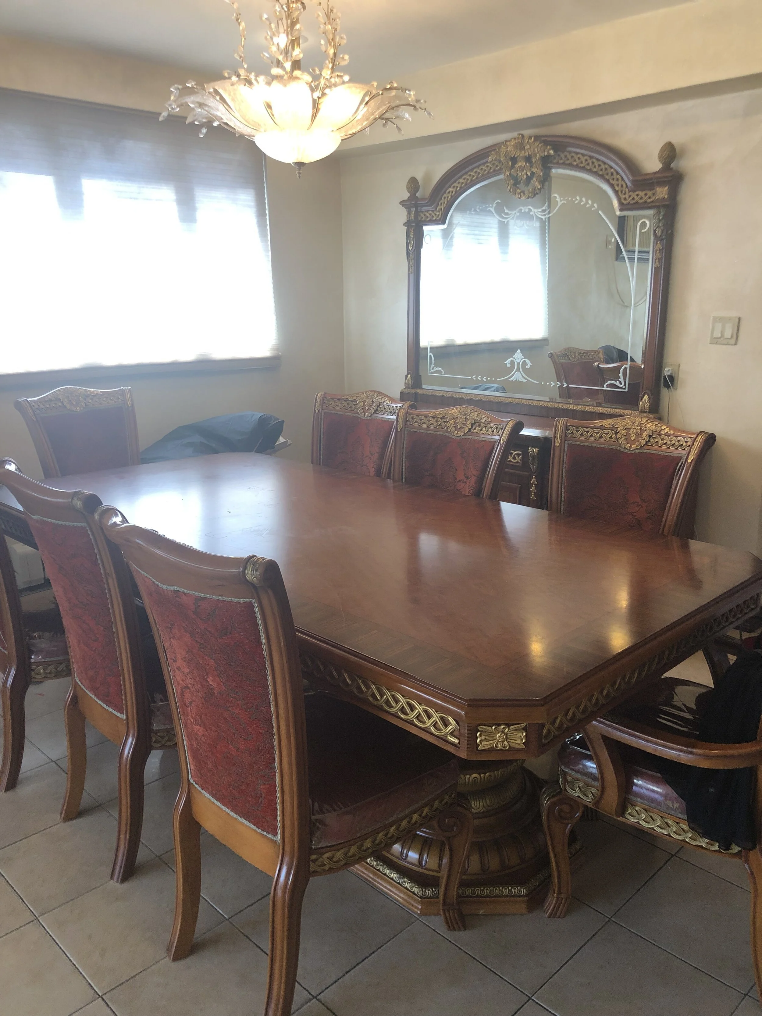 Formal Solid Wood Dining Room Set
