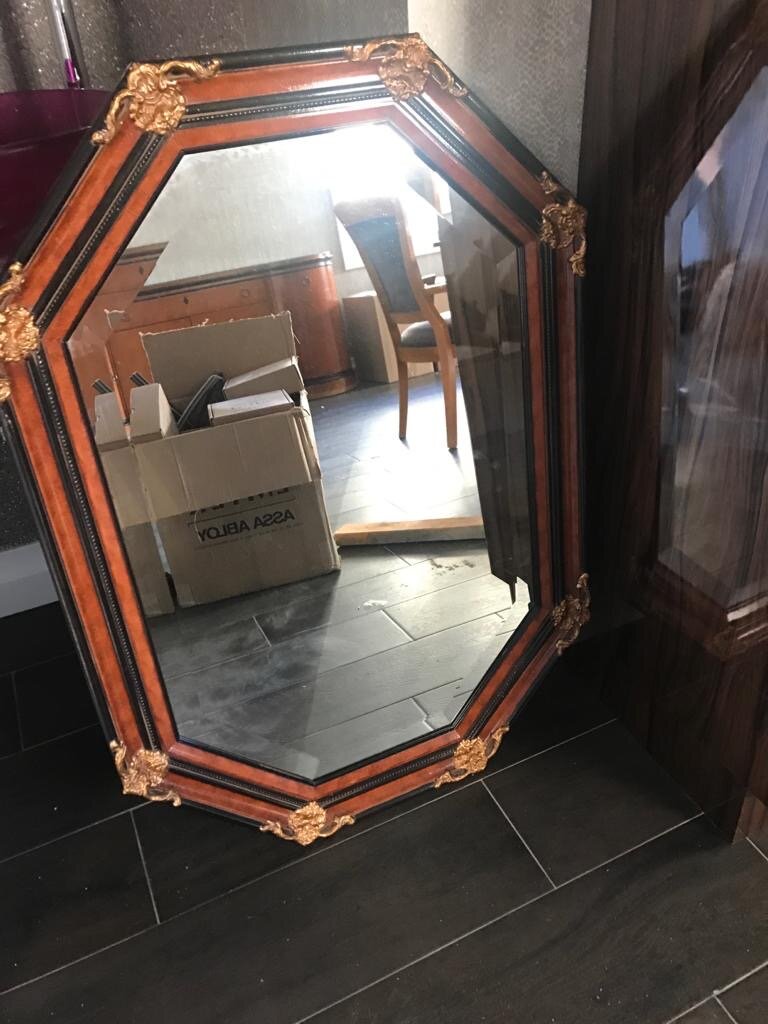 Grand Antique Octagonal Mirror