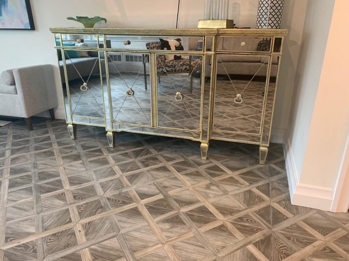 Beautiful Condition Macy's Marais Mirrored Credenza