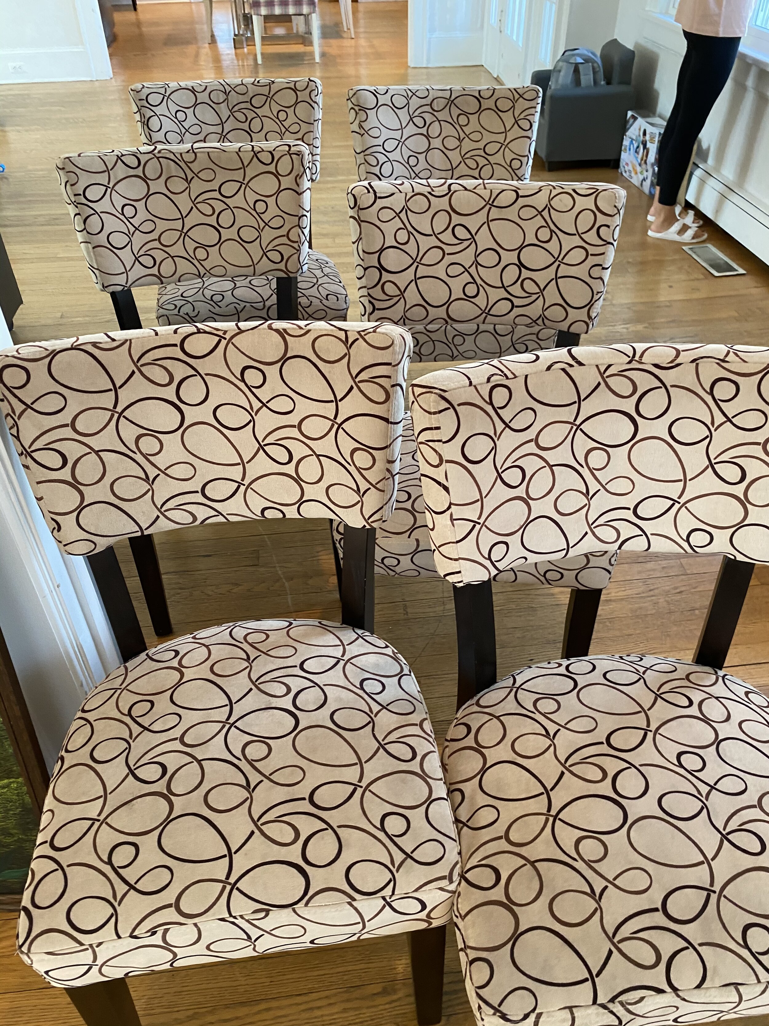 12 Swirl Patterned Chairs