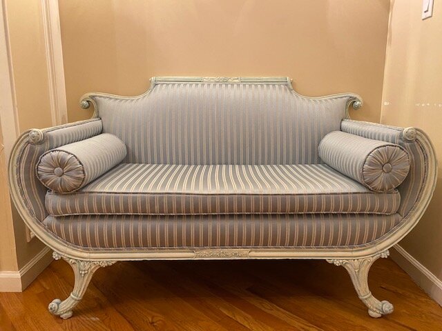 Mint Condition Blue Antique Loveseat 