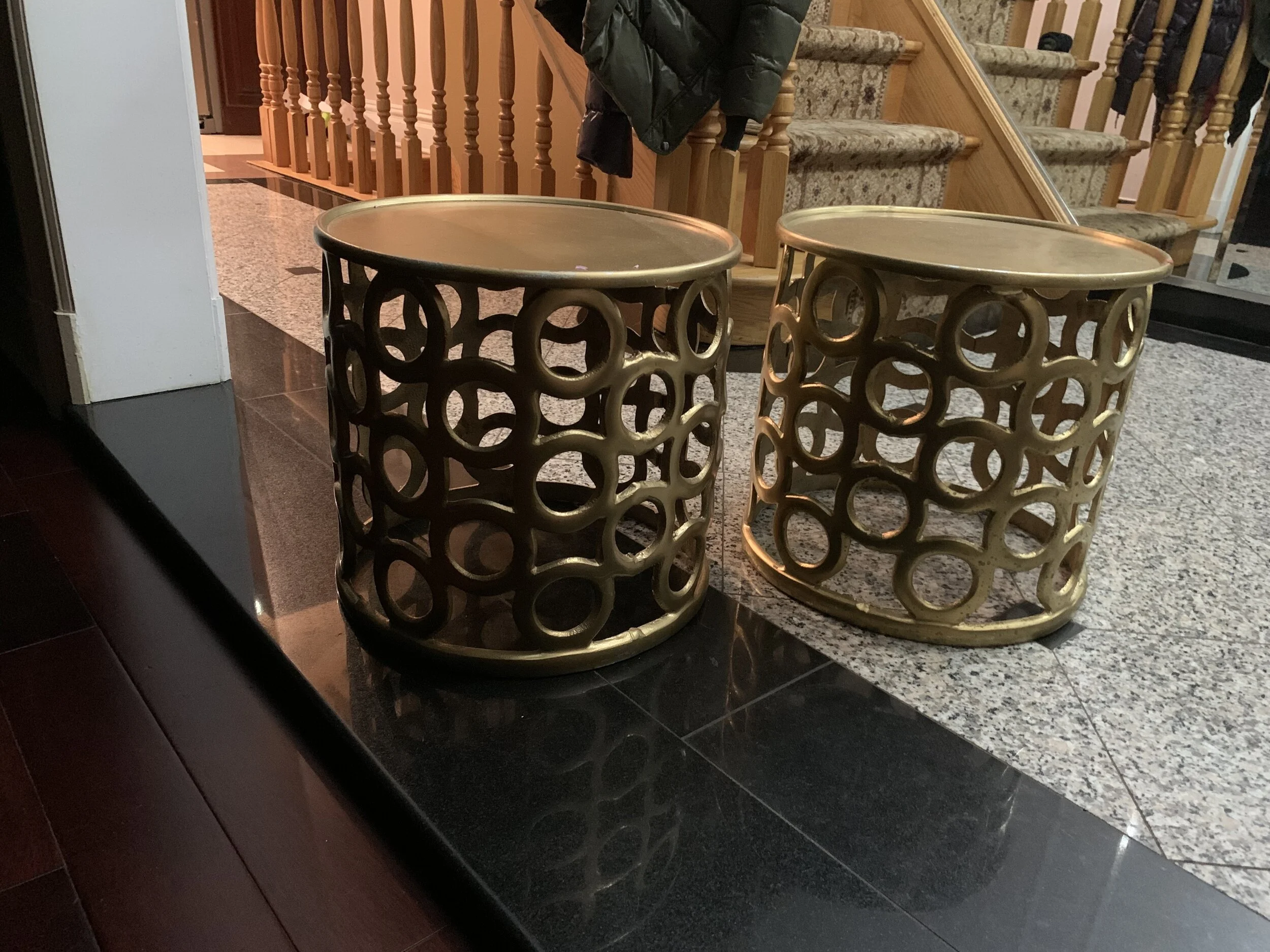 4 Gold Circle Accent Tables — Furniture Matchmaker