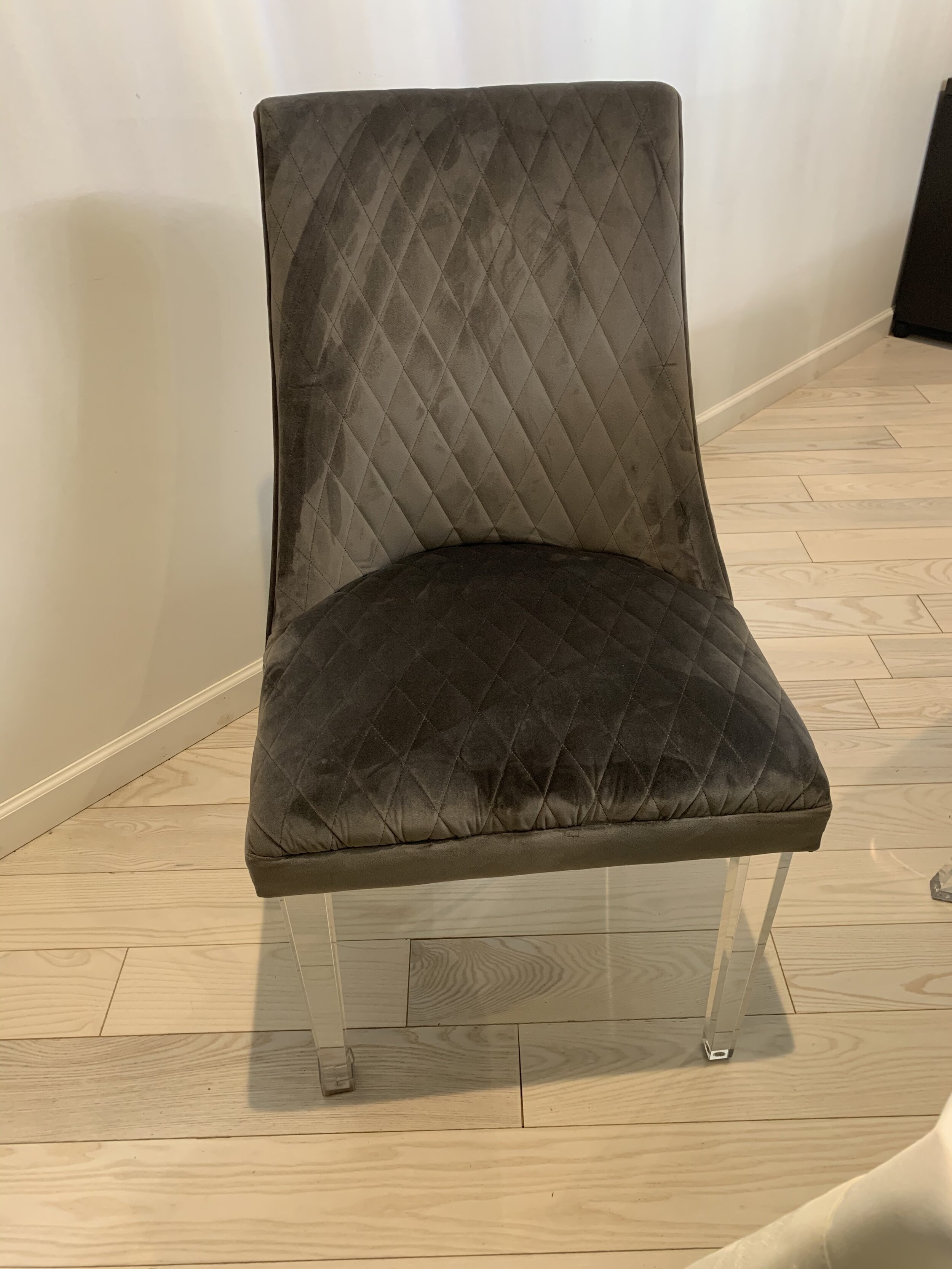 10 Velvet Gray Chairs