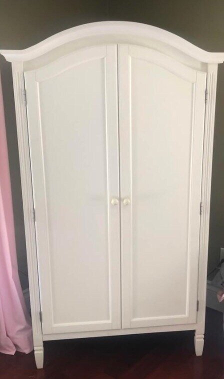 Excellent Condition White Pottery Barn Armoire