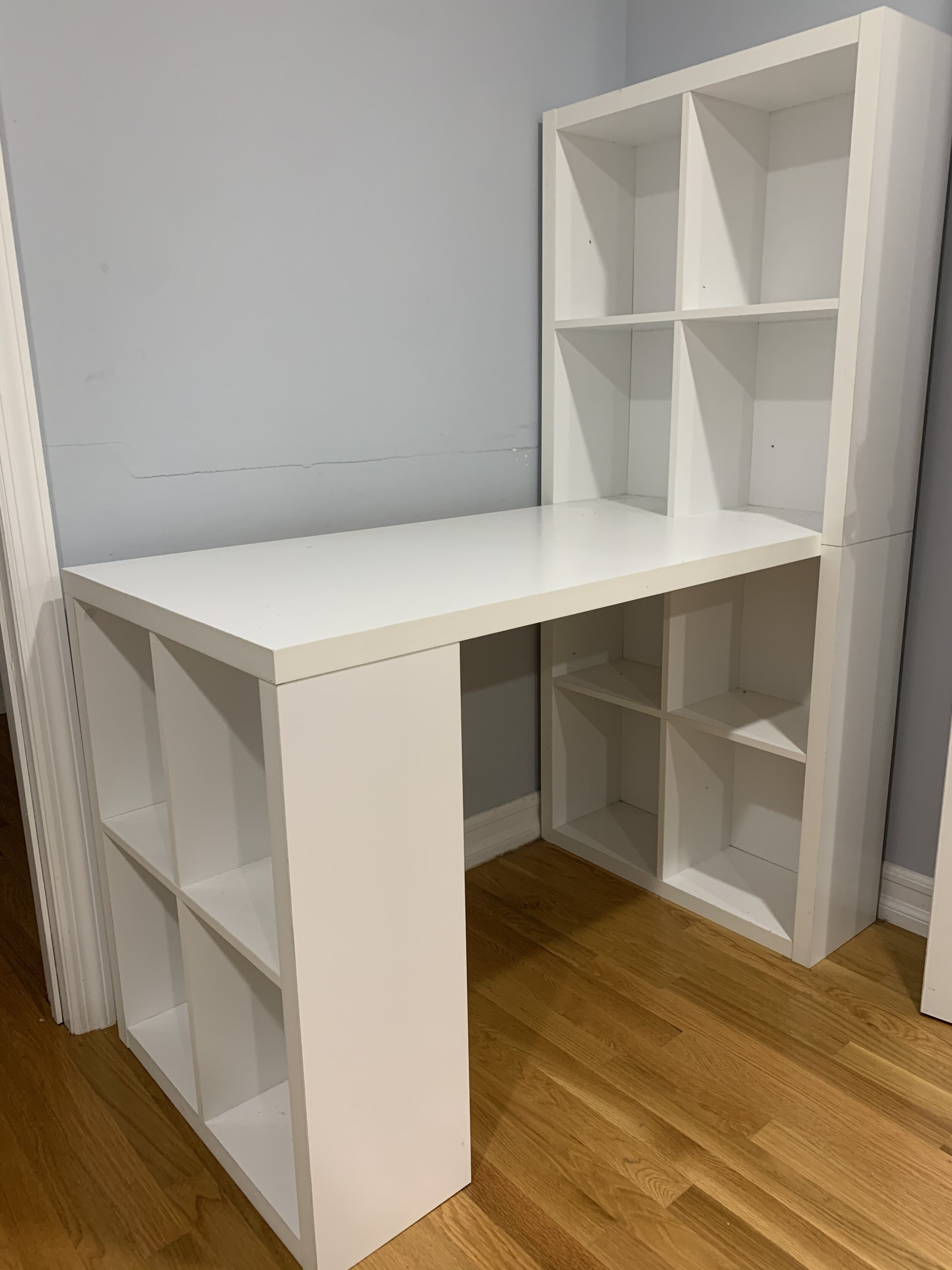White Desk with Cubbies