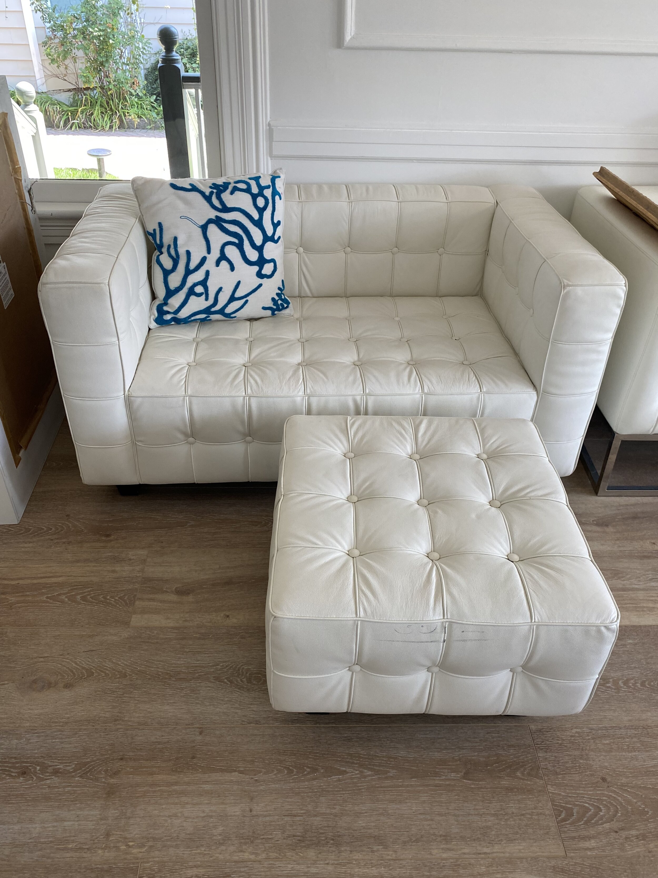 Modern Tufted Sofa and Loveseat with Ottoman