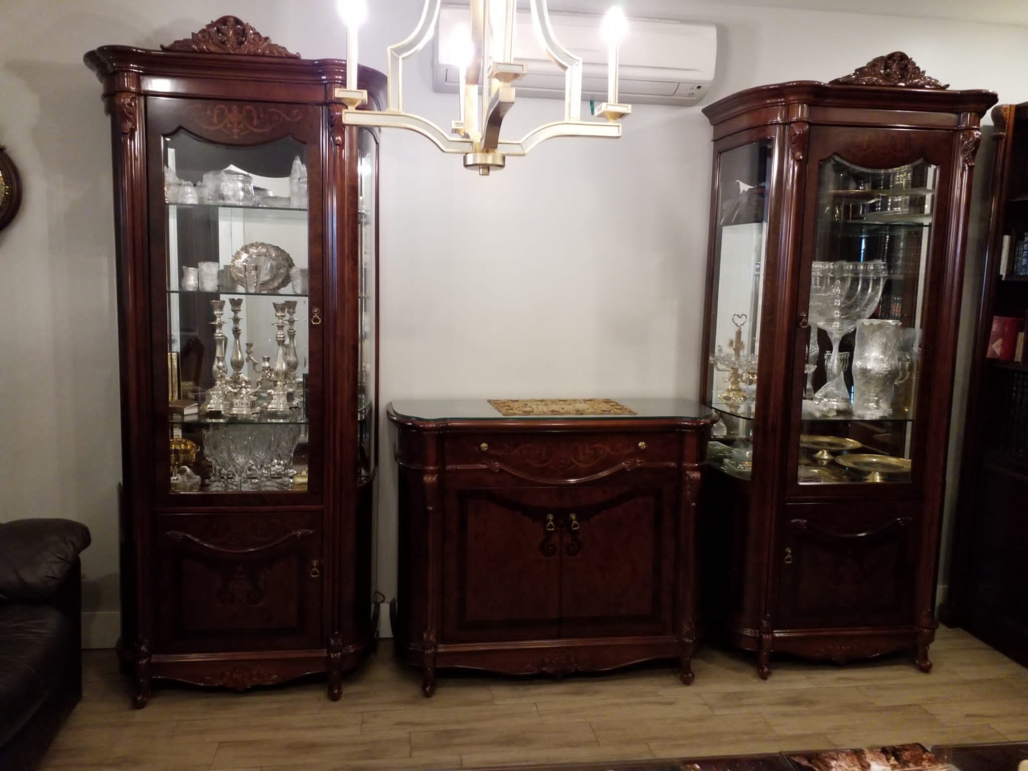 2 Dining Room Curios and Matching Buffet