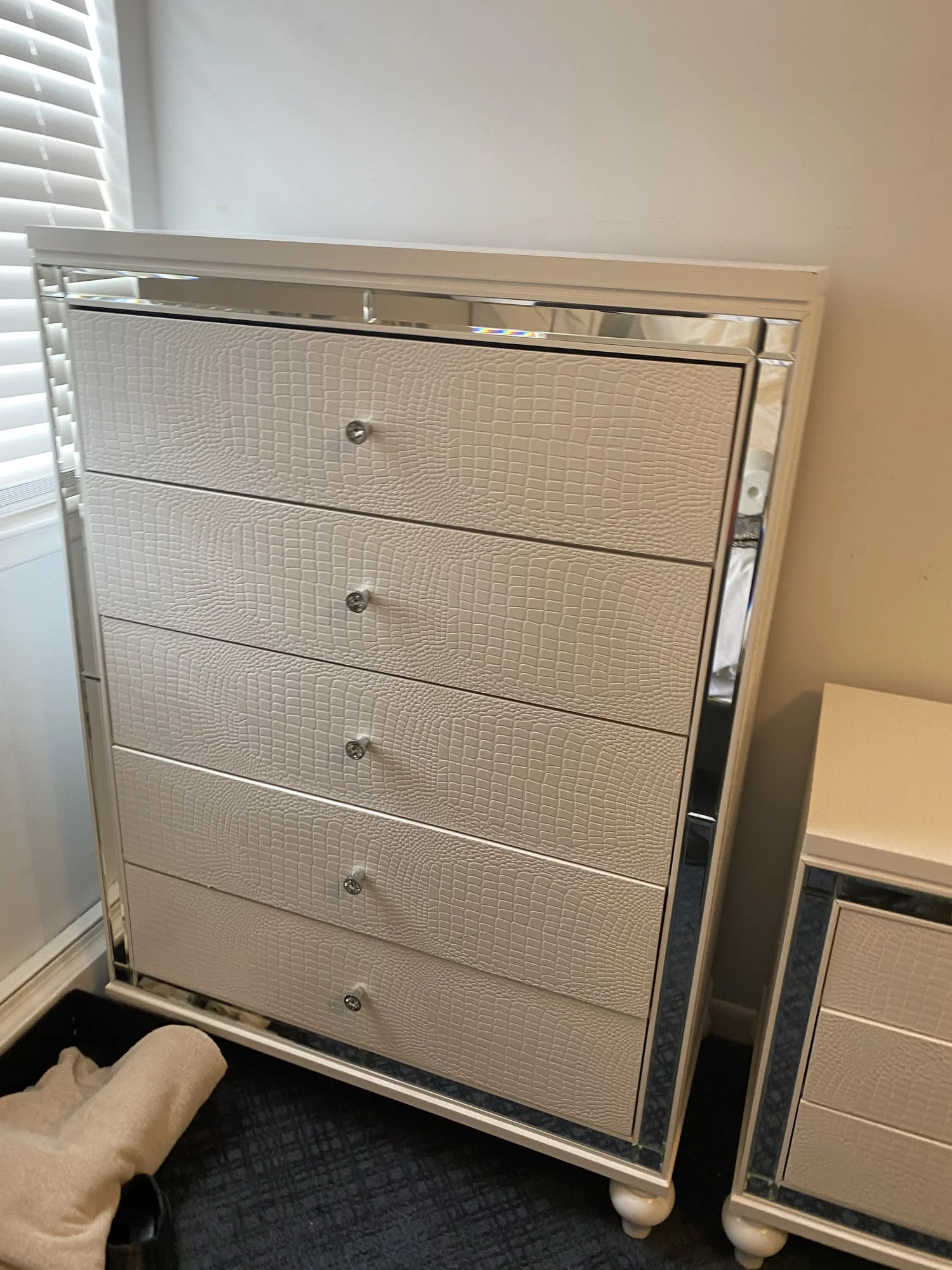 Tall Highboy Dresser With Mirror Trim — Furniture Matchmaker display picture 1