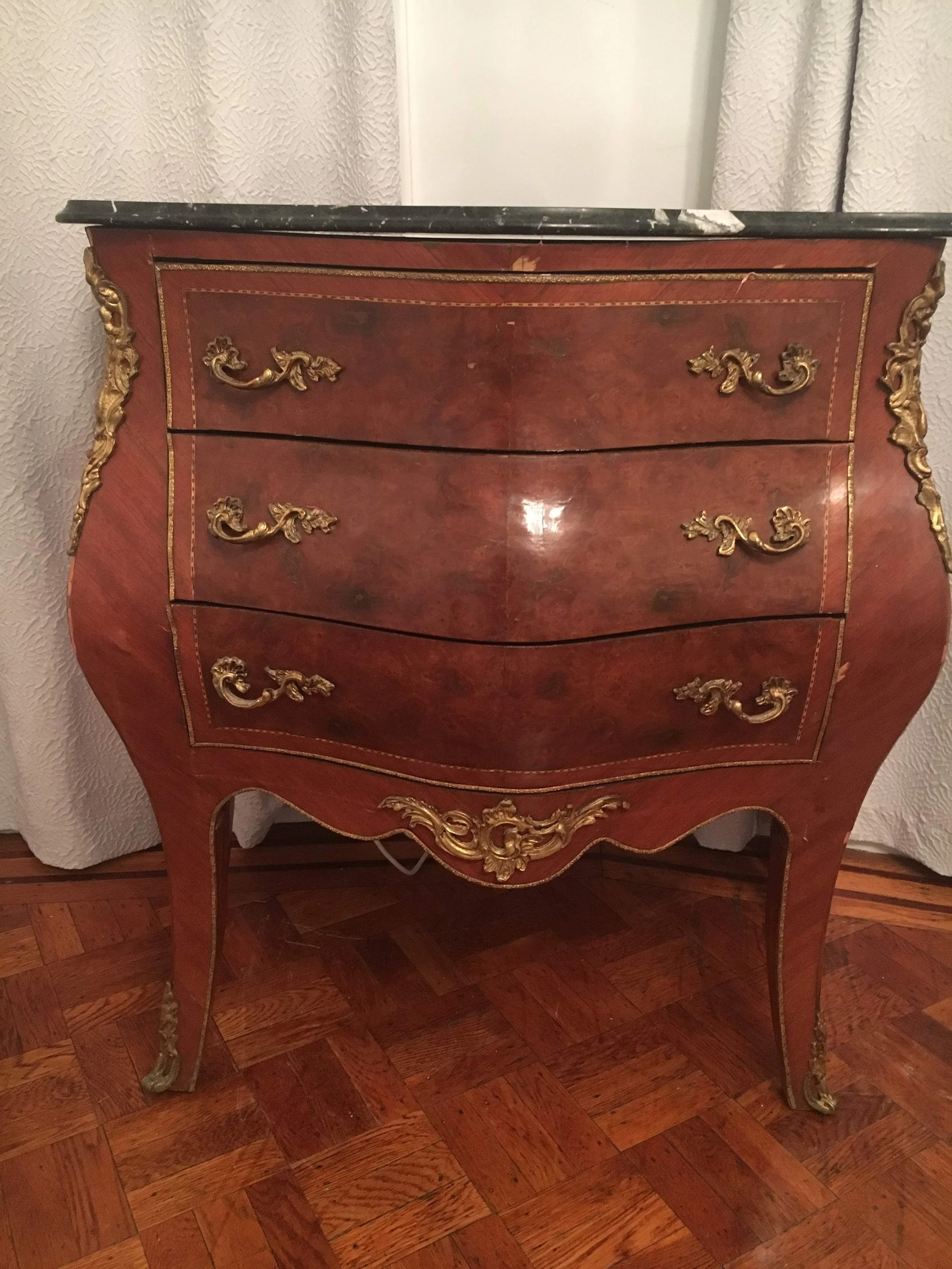 Marble Top Dresser Large Nightstand