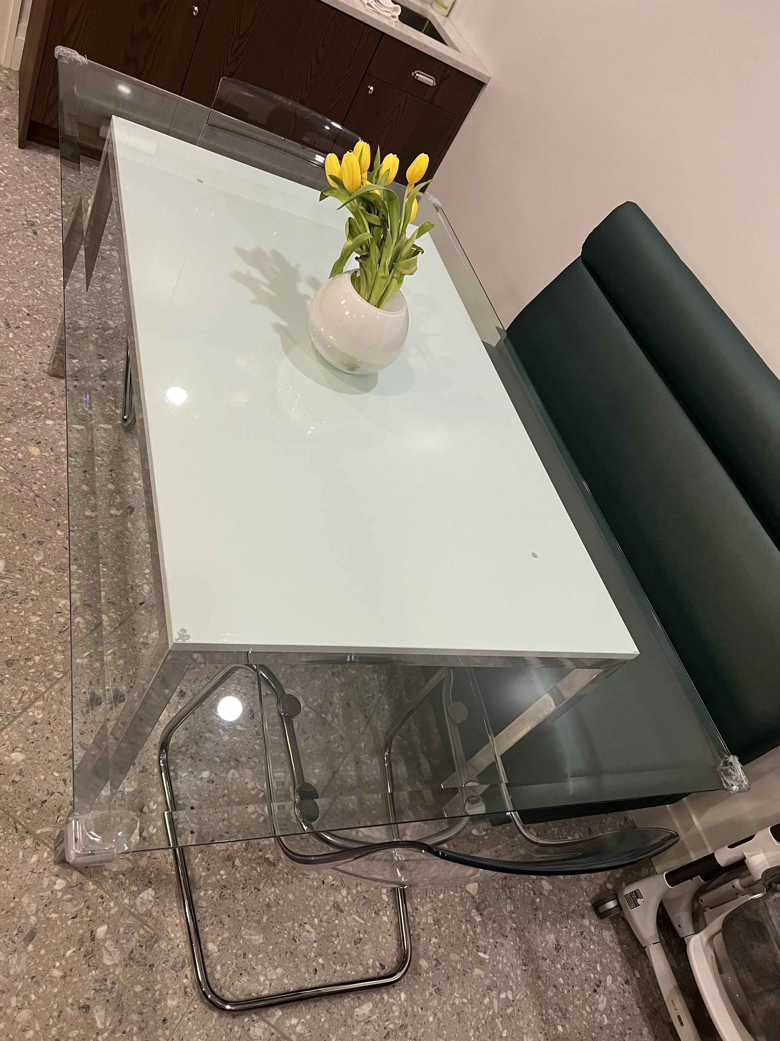 Rectangle Glass Tabletop - Only Glass Top 42 x 72