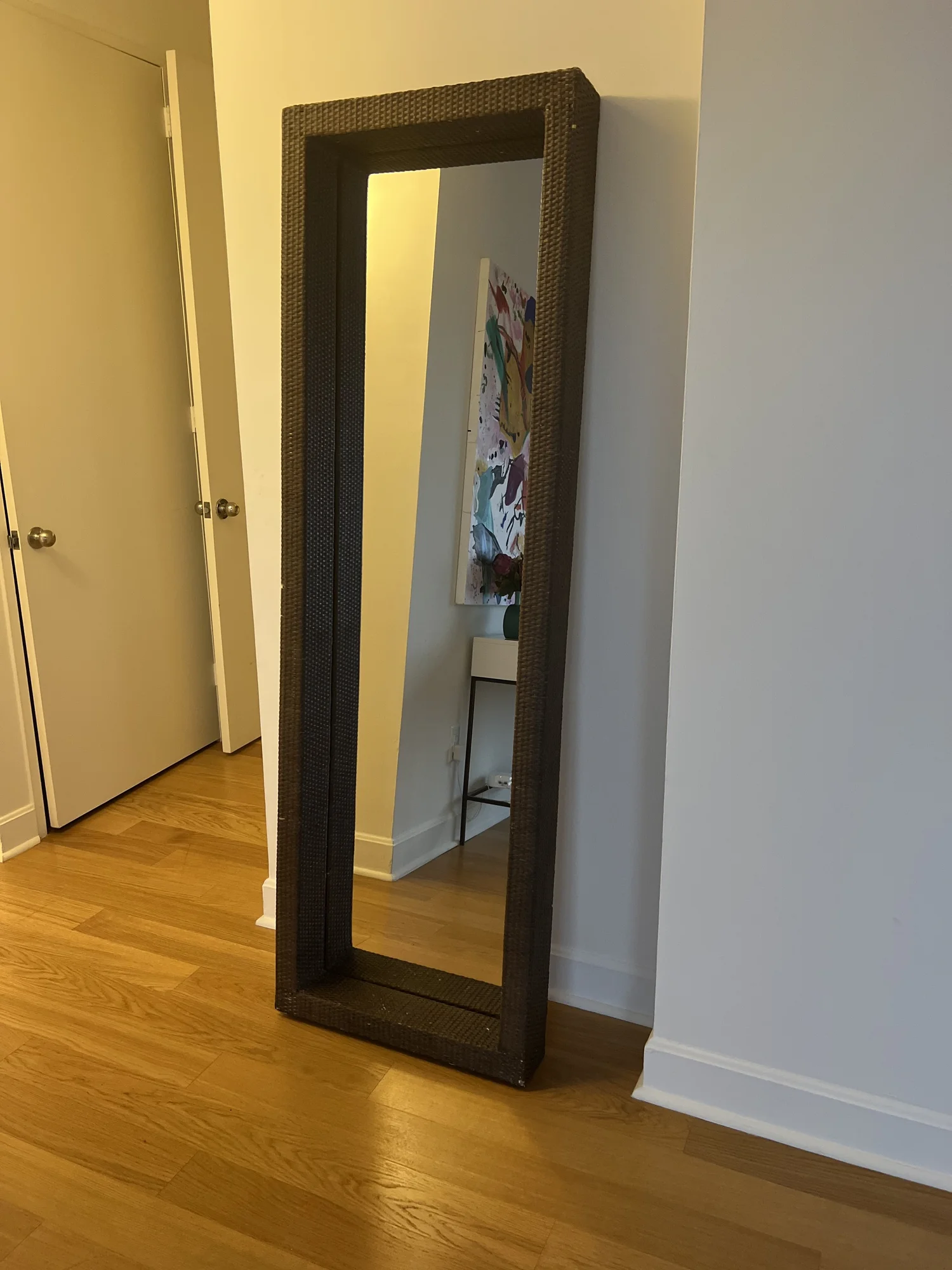 IKEA　ラウンド　ラタン　ミラー　MELBU Ikea Melbu Rattan Wicker Mirror — Furniture Matchmaker