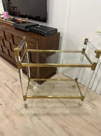 Safavieh Couture Collection Duval Bronze Acrylic Bar Trolley