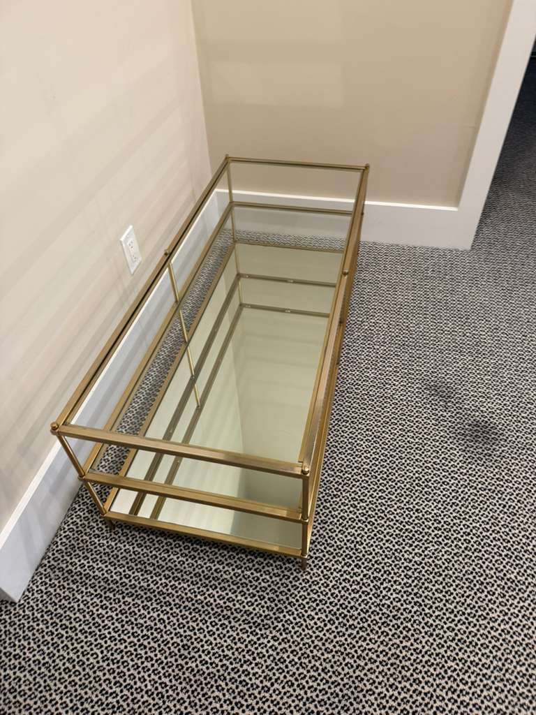 West elm coffee table gold, very good condition
