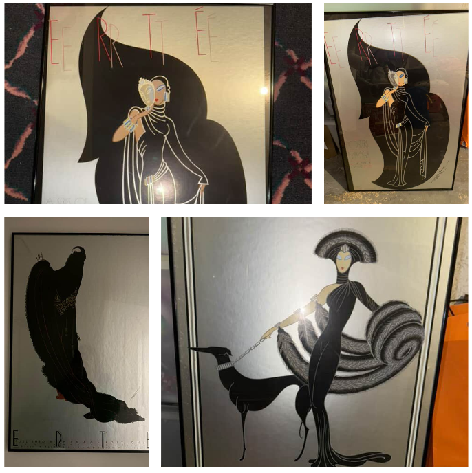 Vintage Elegant ERTE Art Deco lithographs — Furniture Matchmaker