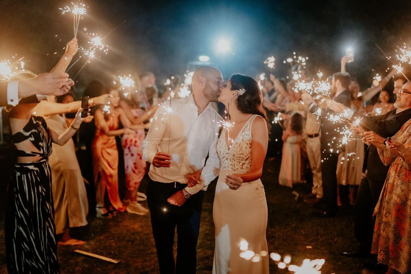A beautiful send off at the end of a wonderful evening of celebrating for the loveliest couple T&amp;M,  who had their weddings at this fabulous Manor in the English countryside. We had so much fun personally handing out the sparklers to all the gues