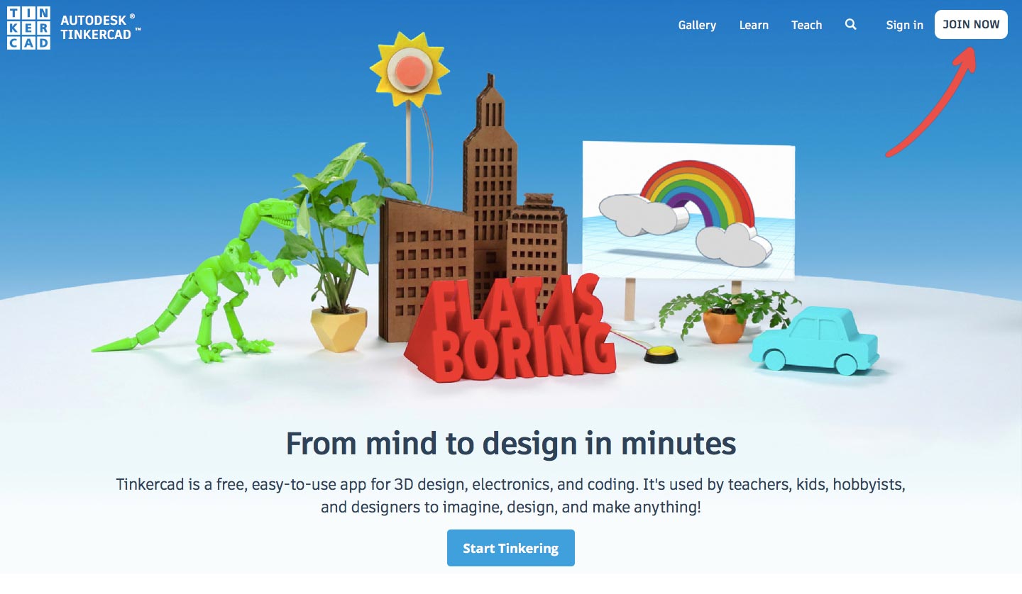 Регистрация учетной записи в Tinkercad