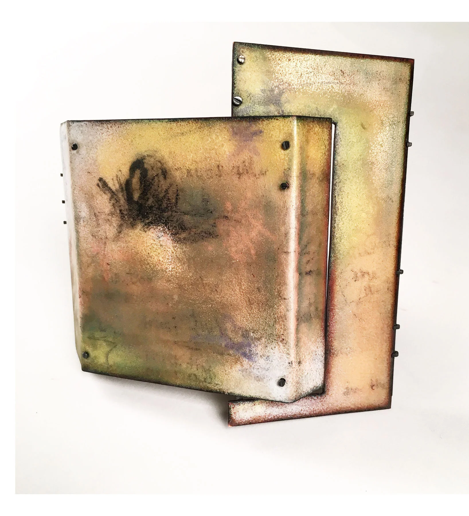 Kim Paquet Trust the Process (2018) Silver, copper, enamel, steel