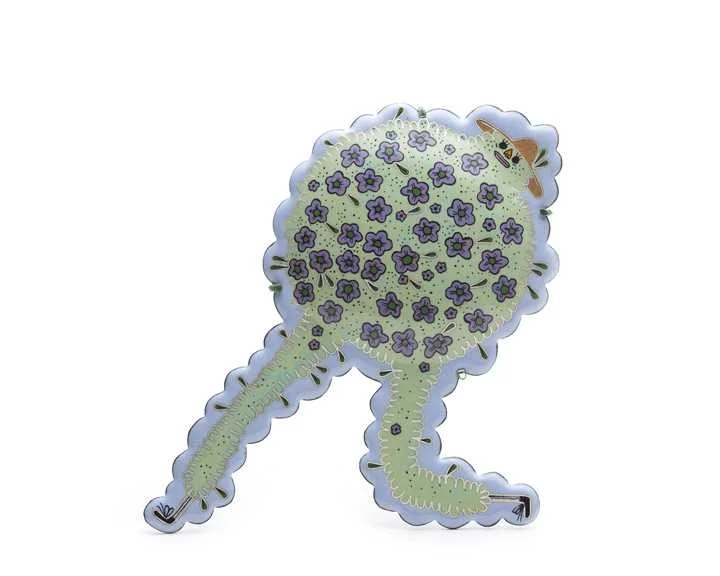 Puff Puff (2017) Enamel on copper, fine silver, sterling silver, powdercoat, steel Image by Anthony McLean