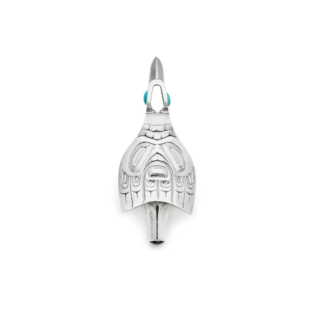 Ya’Ya Heit Raven Pipe (2019) Sterling silver, turquoise Image: Tanya King