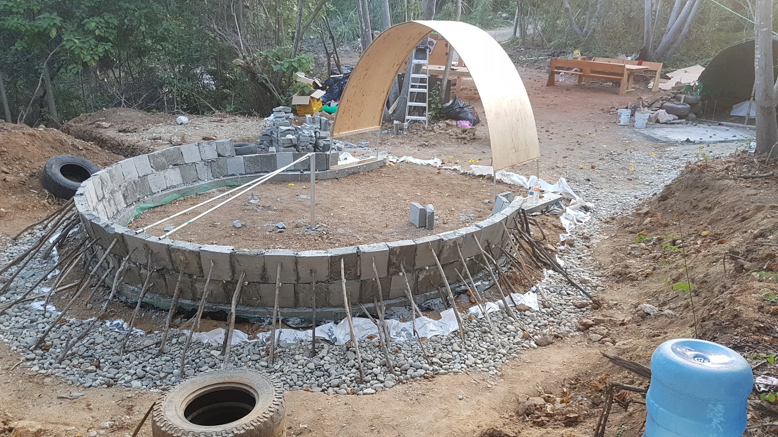 We have 35 people that came now to build a AIRCRETE DOME as the first unit of the orphanage! HELP US to keep going!