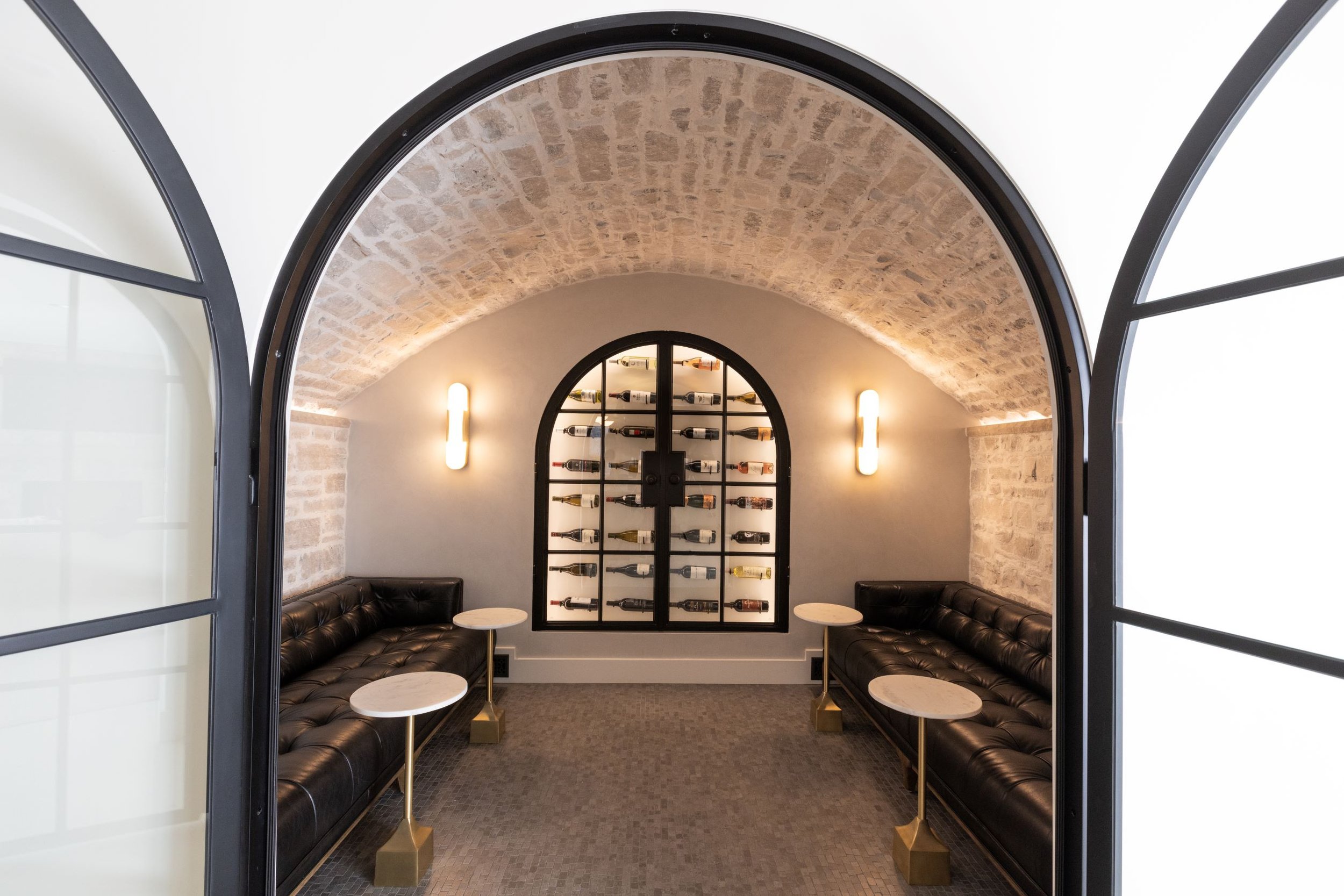 wine grotto with stone arched ceiling wine grotto