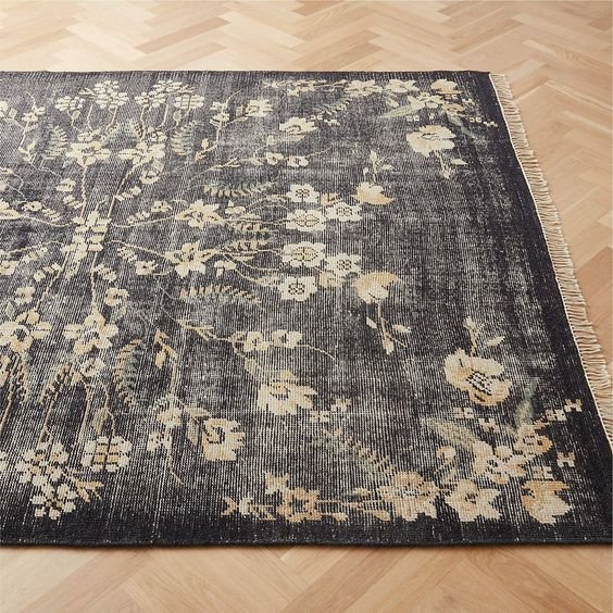cb2 lavish modern black floral wool area rug.jpg