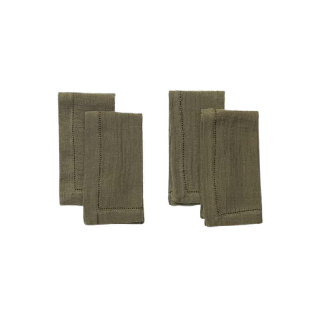 Green Cotton Gauze Napkins