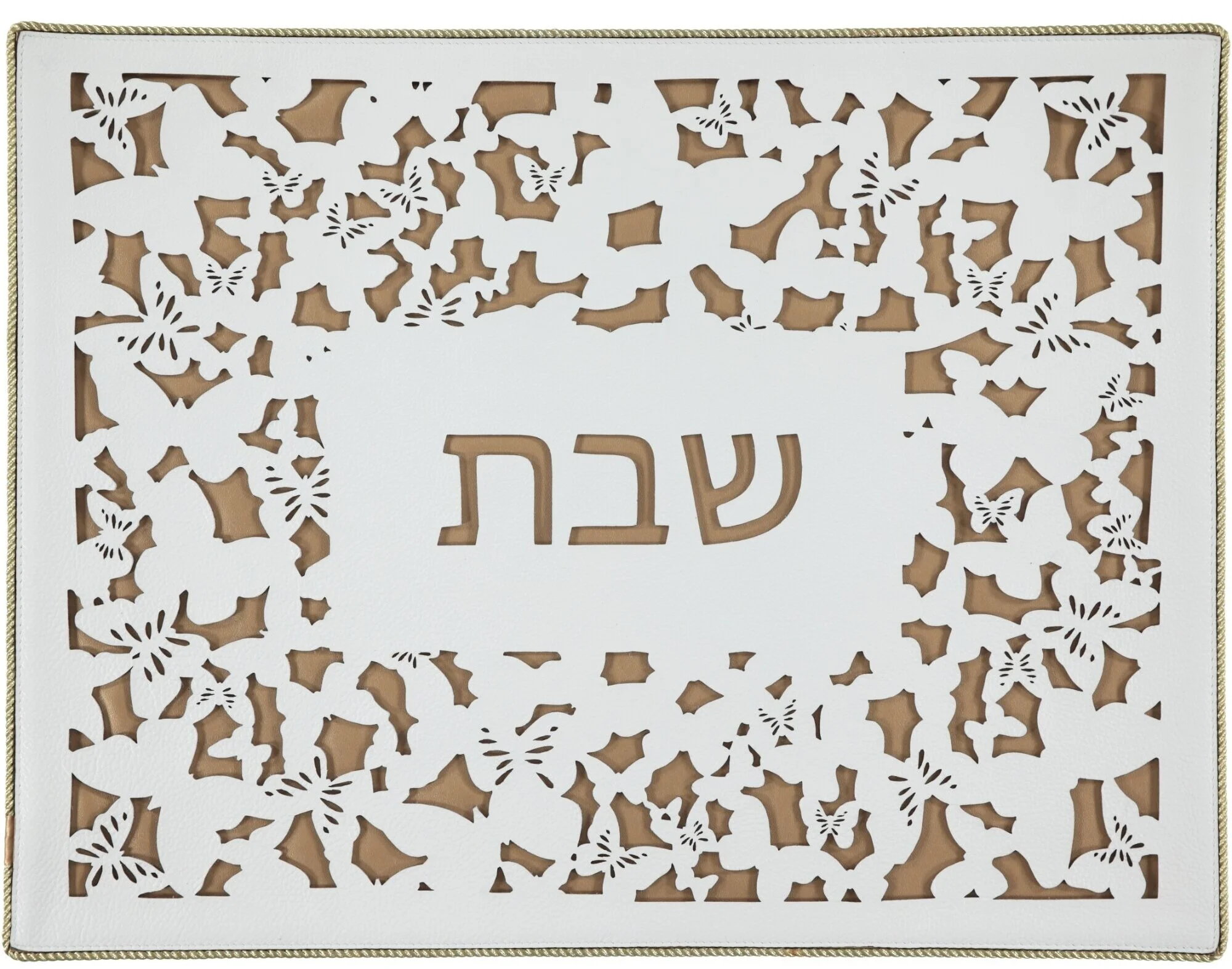 The Butterfly Challah Cover in Gold