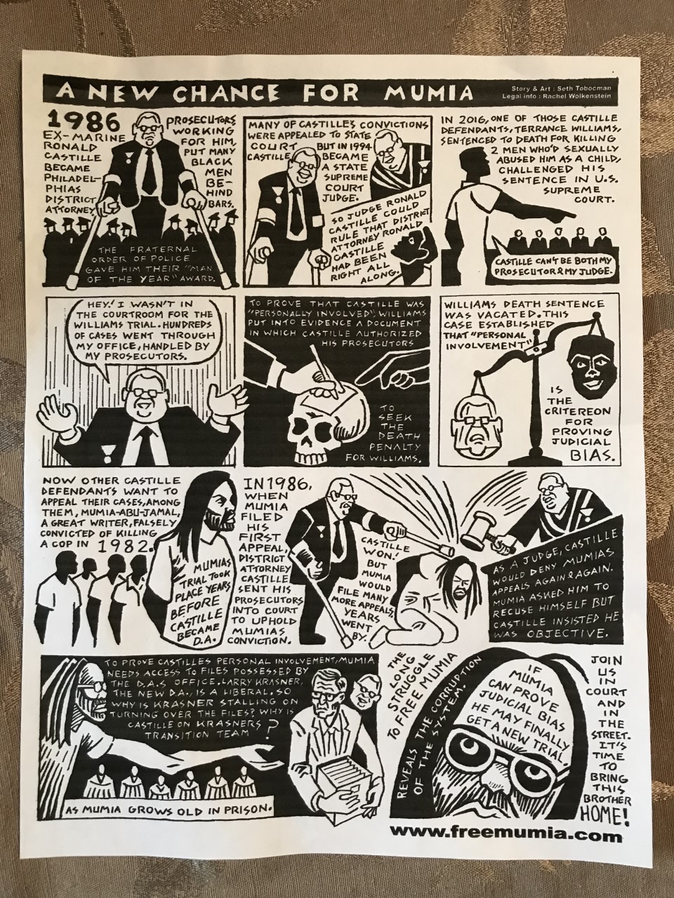 BACK IN COURT FOR A STATUS REPORT ON MUMIA'S APPEAL!  SHOW UP FOR MUMIA!