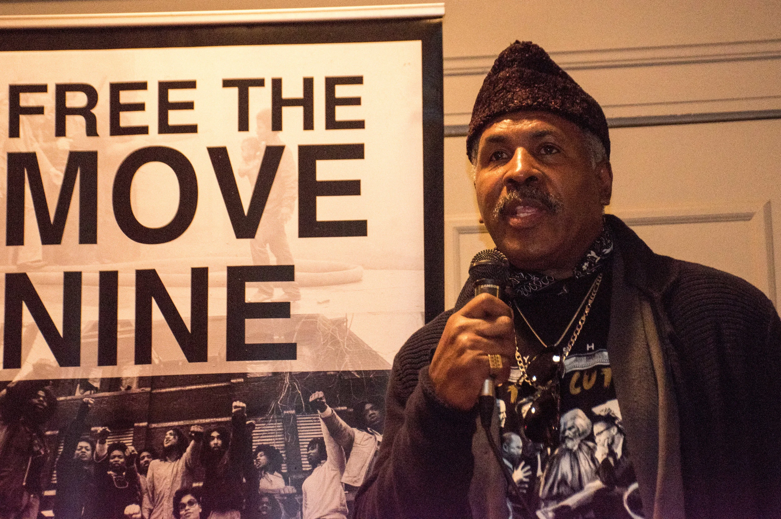 Jan 5 Peoples Constitutional Protest Party for Mumia’s Freedom  James Chisolm, Jr. recounted being a high school organizer with Mumia at Benjamin Franklin High School, fighting racism within the school system in the 1970’s.