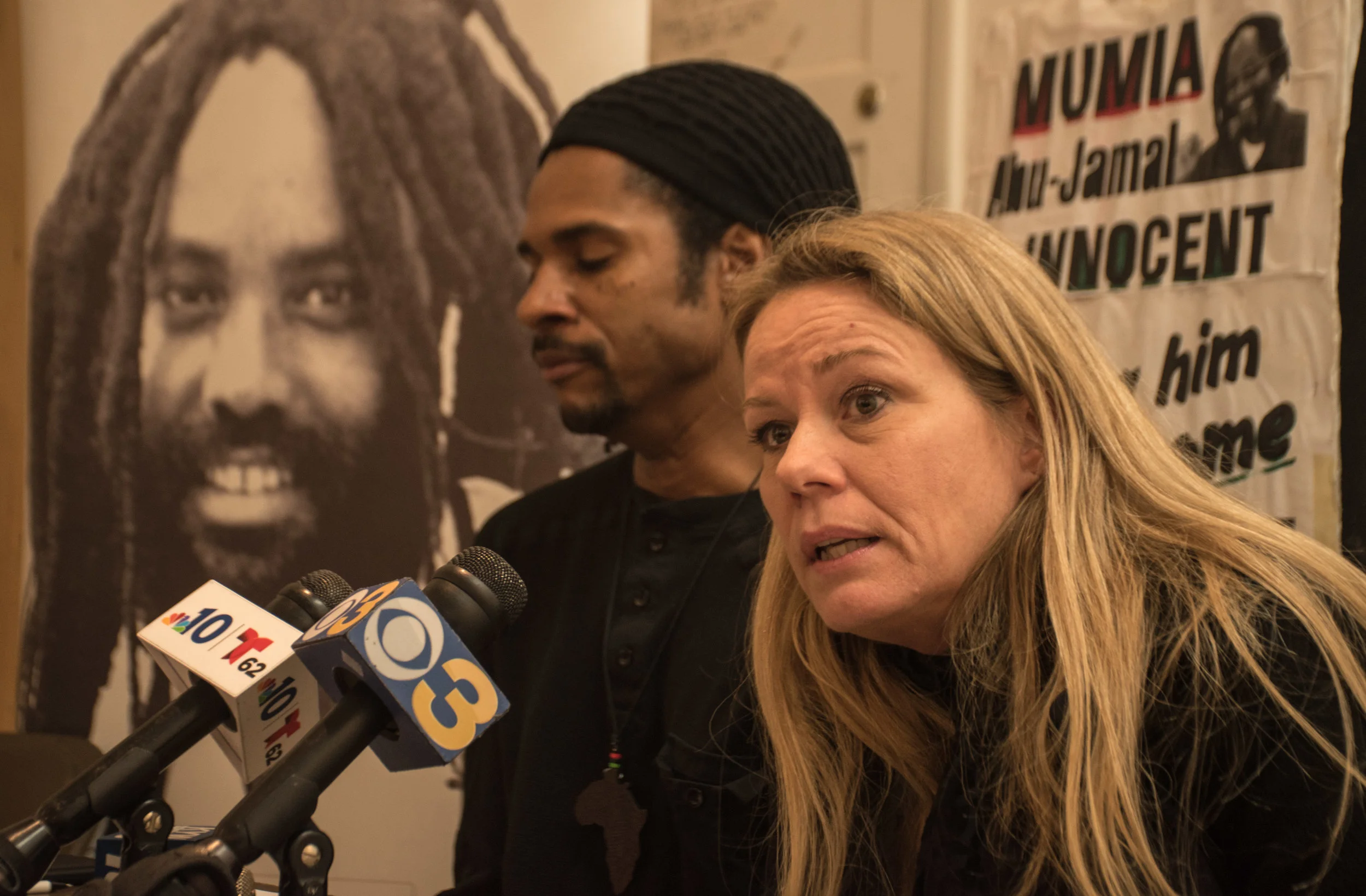 Jan 15, 2019 Press Conference  L to R: Mike Africa JR; Sandra Joy