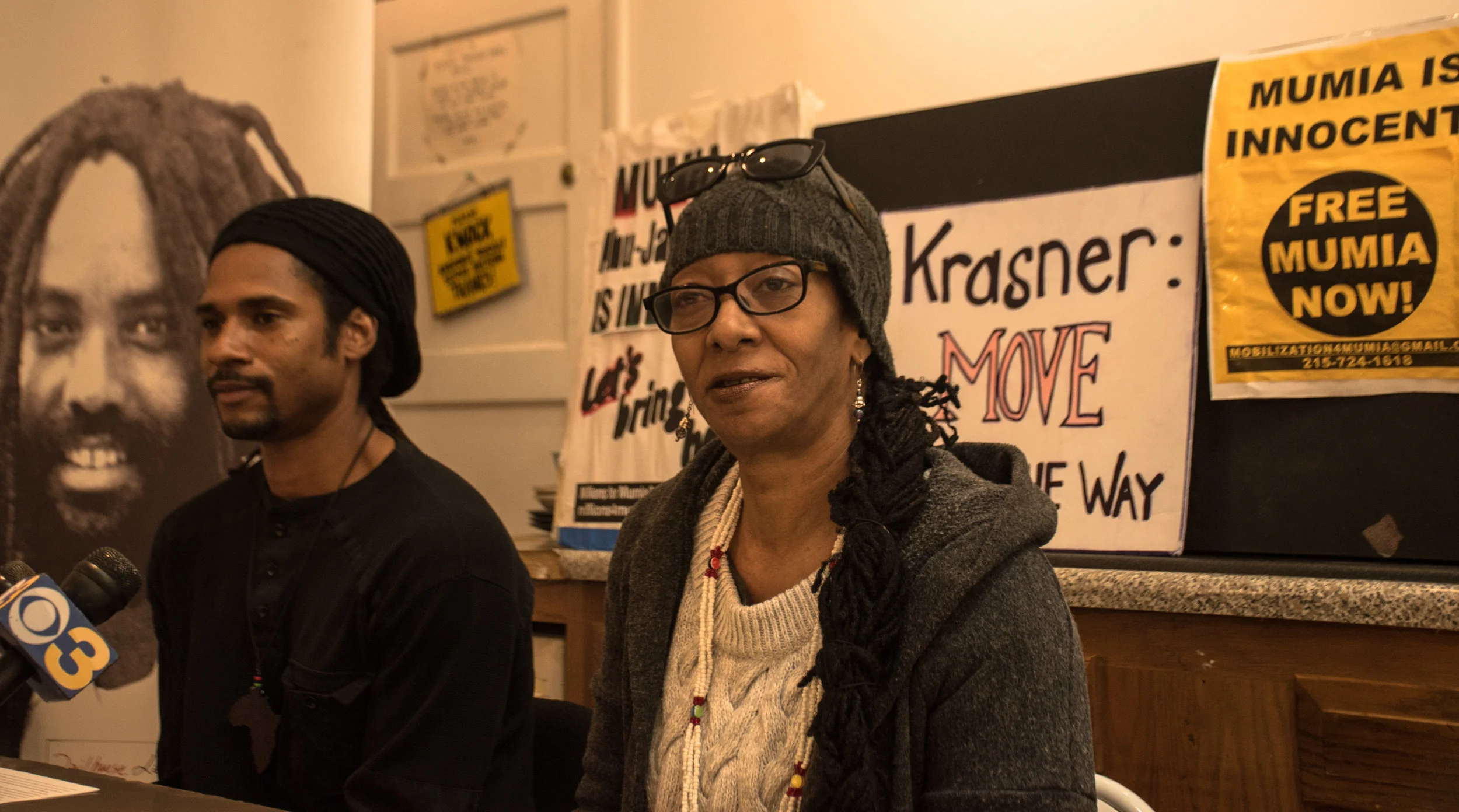 Jan 15, 2019 Press Conference  L to R: Mike Africa JR; Sister Empress Phile Chionesu