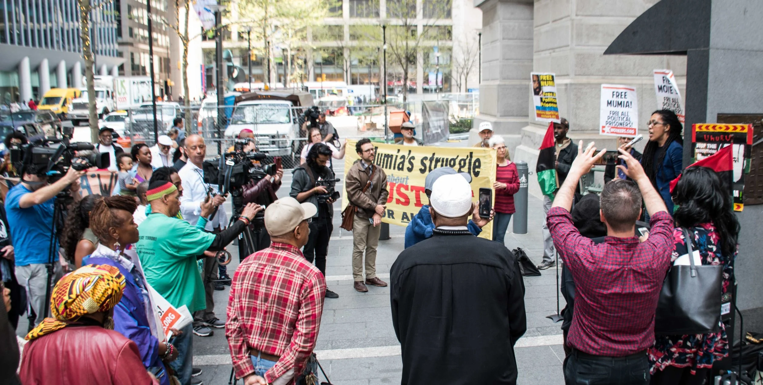 Philadelphia, Apr 18, 2019 - Press Conference for Mumia Abu-Jamal. (photo credit: Joe Piette)