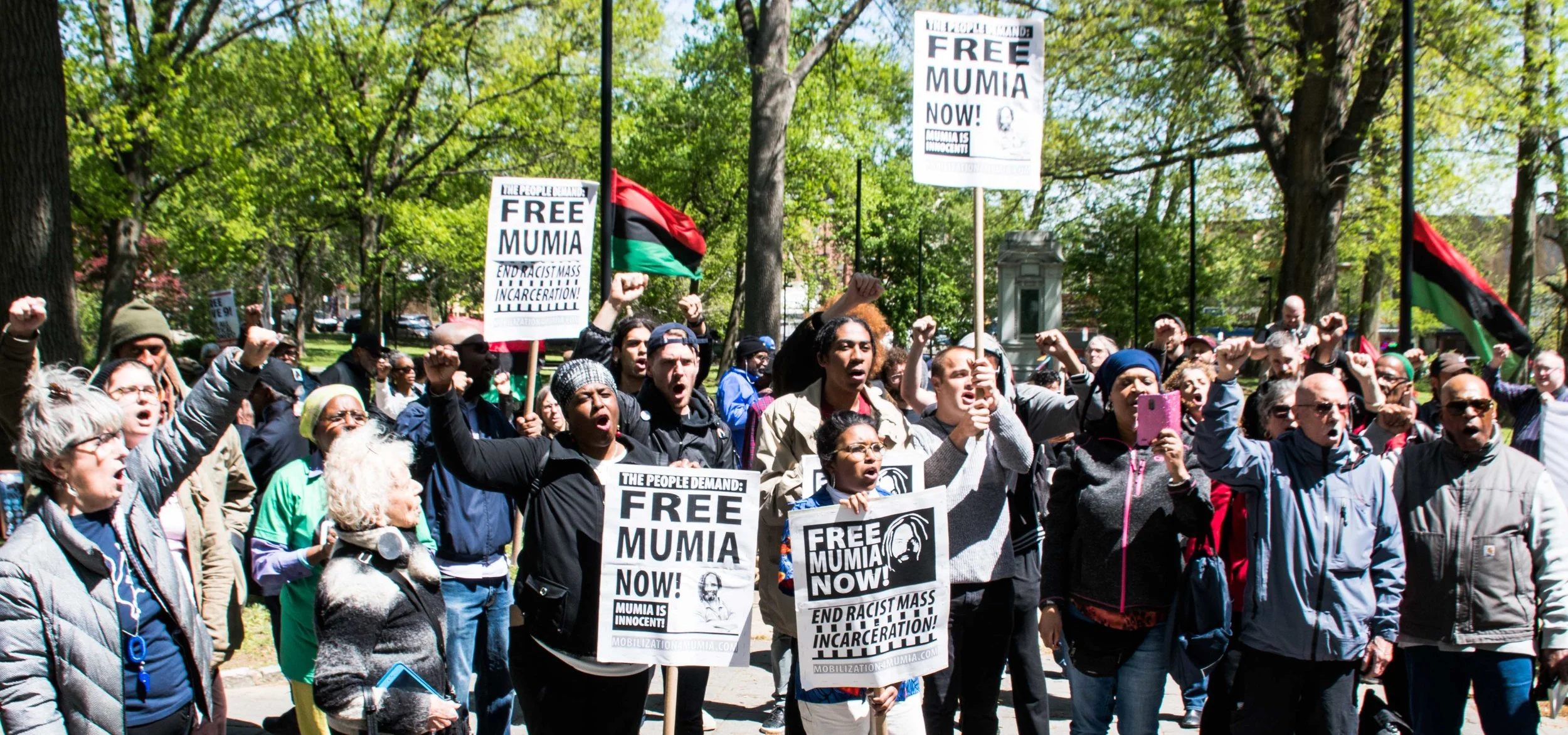 Part of the crowd at the beginning rally in Vernon Park on April 27.  Photo credit - Joe Piette