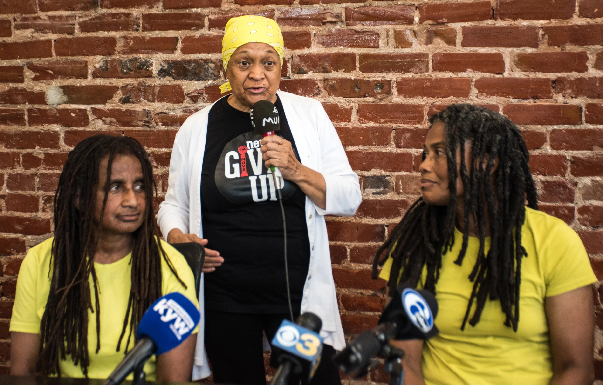 (L to R): Janet Africa, Pam Africa, Janine Africa  photo: Joe Piette