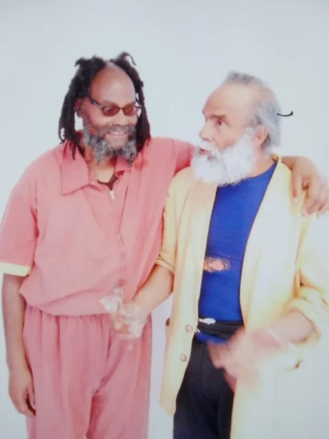 Mumia Abu-Jamal with Dr Joseph Harris Photo taken by prisoner-photographer
